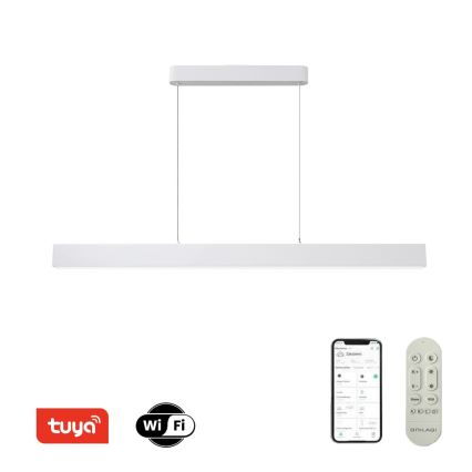 Brilagi - LED ljusreglerad ljuskrona på textilsladd SLEEKLINE SMART LED/40W/230V 3000-6000K Wi-Fi Tuya vit + fjärrkontroll