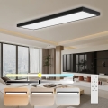 Brilagi - LED ljusreglerad taklampa till badrum FRAME SMART LED/50W/230V 30x120 cm 3000-6000K IP44 svart + fjärrkontroll