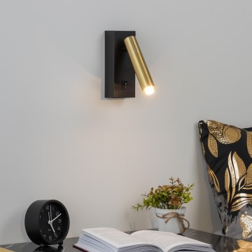Brilagi - LED ljusreglerad väggspotlight MAYA 1xG9/4W/230V svart/guld 2700-6500K Wi-Fi Tuya