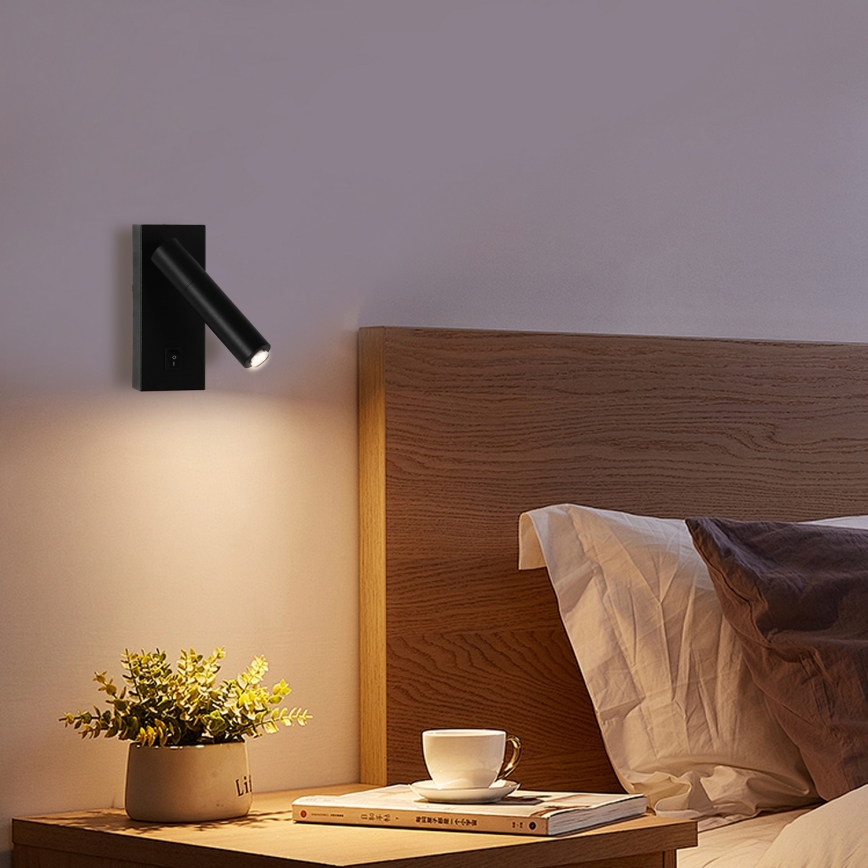 Brilagi - LED ljusreglerad väggspotlight MAYA 1xG9/4W/230V svart 2700-6500K Wi-Fi Tuya