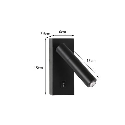 Brilagi - LED ljusreglerad väggspotlight MAYA 1xG9/4W/230V svart 2700-6500K Wi-Fi Tuya