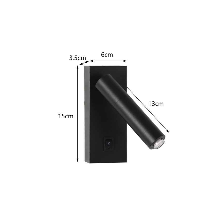 Brilagi - LED ljusreglerad väggspotlight MAYA 1xG9/4W/230V svart 2700-6500K Wi-Fi Tuya