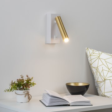 Brilagi - LED ljusreglerad väggspotlight MAYA 1xG9/4W/230V vit/guld 2700-6500K Wi-Fi Tuya