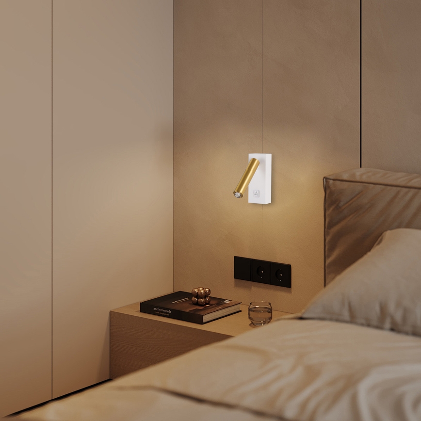 Brilagi - LED ljusreglerad väggspotlight MAYA 1xG9/4W/230V vit/guld 2700-6500K Wi-Fi Tuya