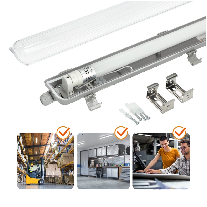 Brilagi - LED lysrör arbetsbelysning OPTIMA T8 1xG13/18W/230V 4000K IP65 128 cm