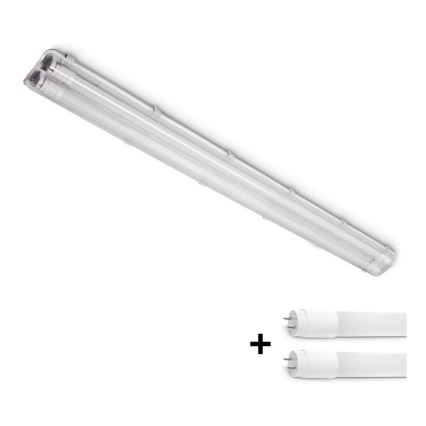Brilagi - LED lysrör arbetsbelysning OPTIMA T8 2xG13/18W/230V 4000K IP65 128 cm - lastpall 110 delar