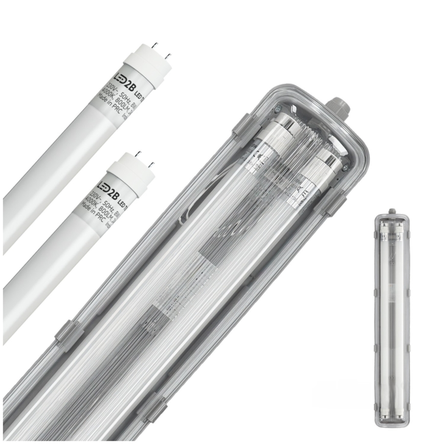 Brilagi - LED Industriell fluorescerande belysning OPTIMA T8 2xG13/9W/230V 4000K IP65 67,5 cm