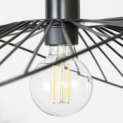 Brilagi - LED-pendel med vajer CERIA WIRE 1xE27/40W/230V 40x56 cm svart