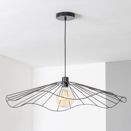 Brilagi - LED-pendel med vajer CERIA WIRE 1xE27/40W/230V Ø 80 cm svart