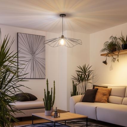 Brilagi - LED-pendel med vajer CERIA WIRE 1xE27/40W/230V Ø 80 cm svart