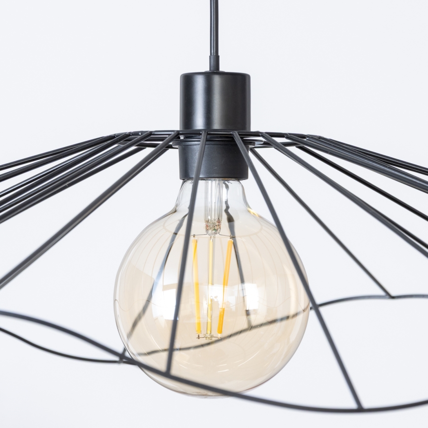 Brilagi - LED-pendel med vajer CERIA WIRE 1xE27/40W/230V Ø 80 cm svart