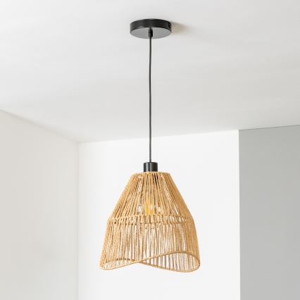 Brilagi - LED-pendel på sladd CERIA BOHO 1xE27/40W/230V Ø 30 cm brun