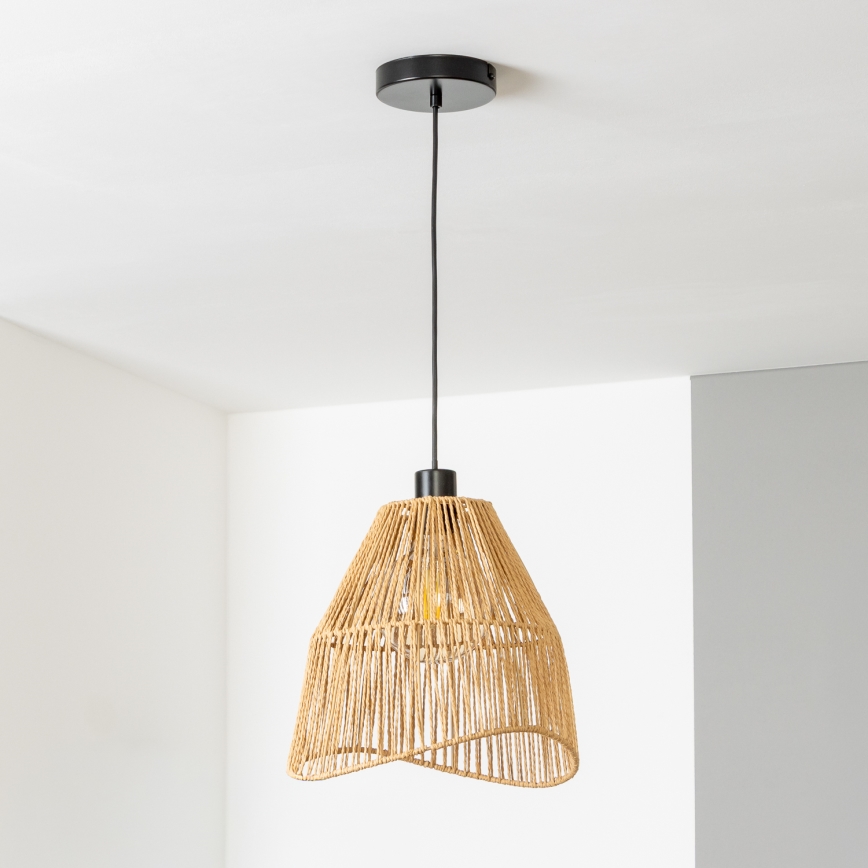 Brilagi - LED-pendel på sladd CERIA BOHO 1xE27/40W/230V Ø 30 cm brun