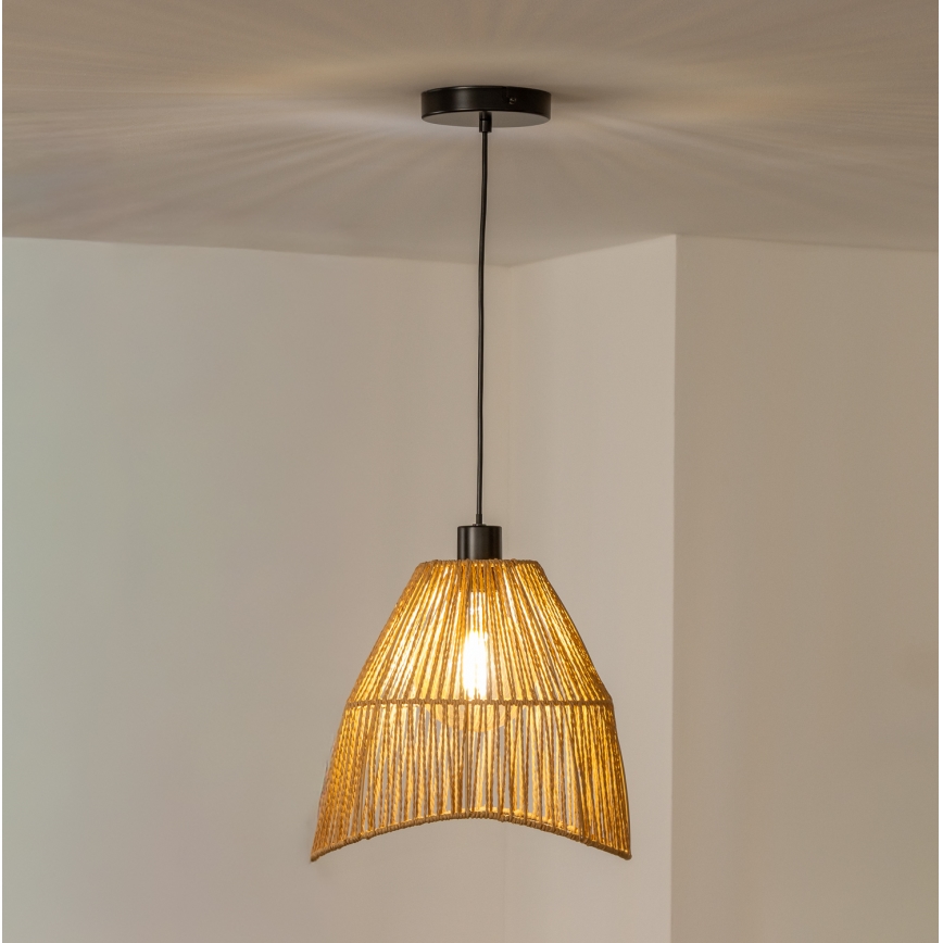 Brilagi - LED-pendel på sladd CERIA BOHO 1xE27/40W/230V Ø 30 cm brun