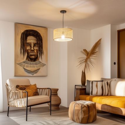 Brilagi - LED-pendel på sladd CERIA BOHO 1xE27/40W/230V Ø 40 cm bambu