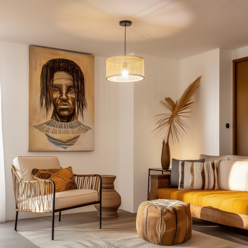 Brilagi - LED-pendel på sladd CERIA BOHO 1xE27/40W/230V Ø 40 cm bambu