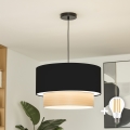 Brilagi - LED-pendel på vajer CERIA 1xE27/40W/230V Ø 50 cm svart/beige