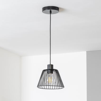 Brilagi - LED-pendel på vajer CERIA WIRE 1xE27/40W/230V Ø 21 cm svart