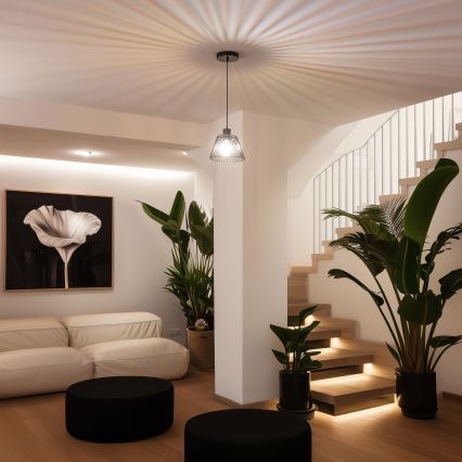 Brilagi - LED-pendel på vajer CERIA WIRE 1xE27/40W/230V Ø 21 cm svart