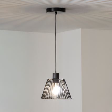 Brilagi - LED-pendel på vajer CERIA WIRE 1xE27/40W/230V Ø 21 cm svart