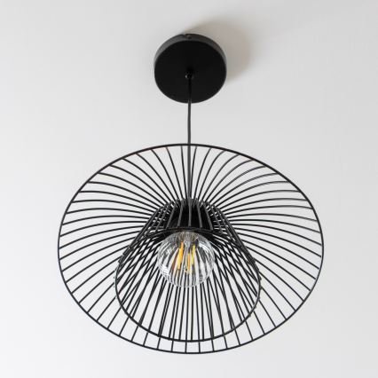 Brilagi - LED-pendel på vajer CERIA WIRE 1xE27/40W/230V Ø 38 cm svart