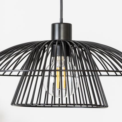 Brilagi - LED-pendel på vajer CERIA WIRE 1xE27/40W/230V Ø 38 cm svart