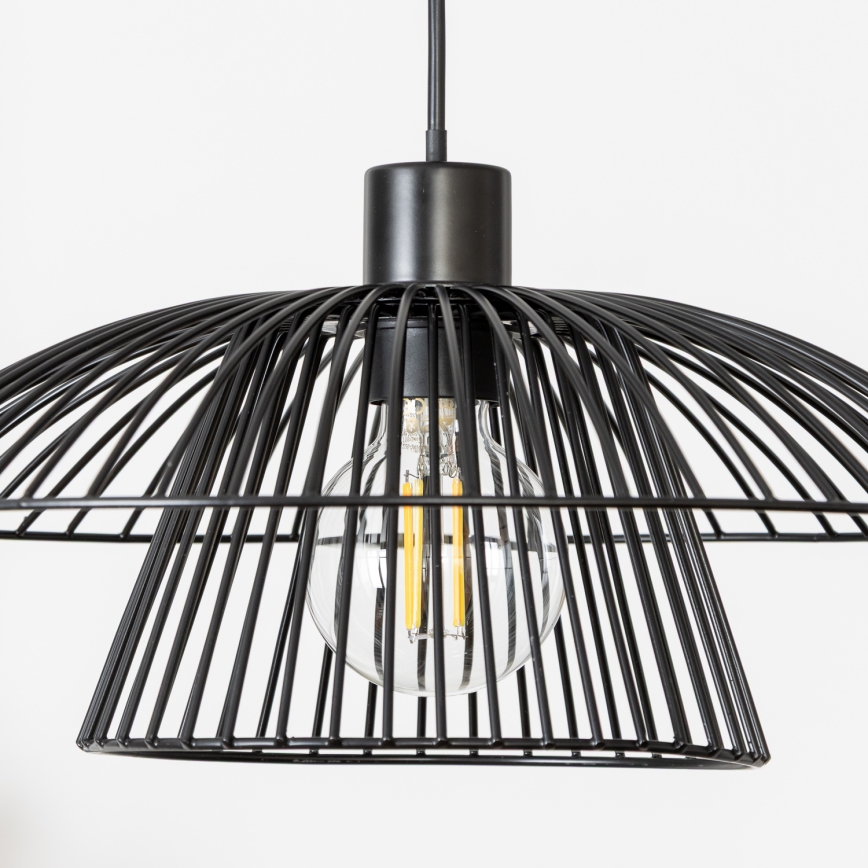 Brilagi - LED-pendel på vajer CERIA WIRE 1xE27/40W/230V Ø 38 cm svart