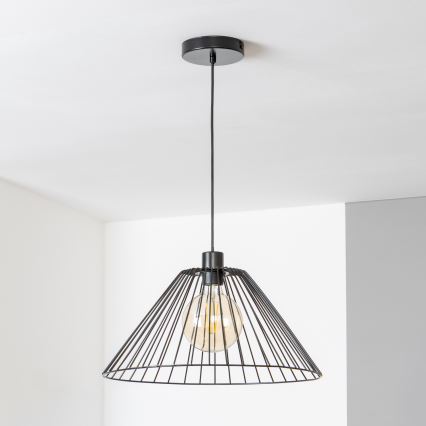 Brilagi - LED-pendel på vajer CERIA WIRE 1xE27/40W/230V Ø 45 cm svart