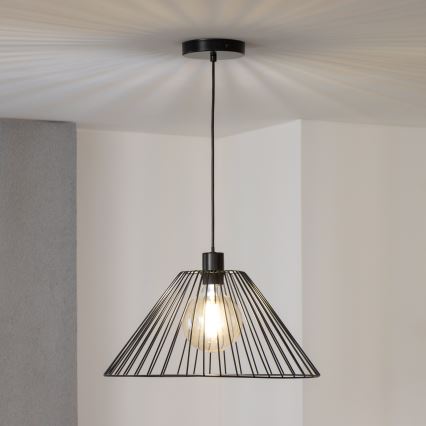 Brilagi - LED-pendel på vajer CERIA WIRE 1xE27/40W/230V Ø 45 cm svart