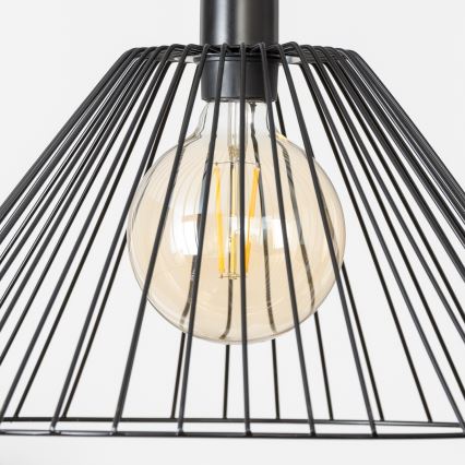 Brilagi - LED-pendel på vajer CERIA WIRE 1xE27/40W/230V Ø 45 cm svart