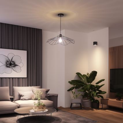 Brilagi - LED-pendel på vajer CERIA WIRE 1xE27/40W/230V Ø 60 cm svart