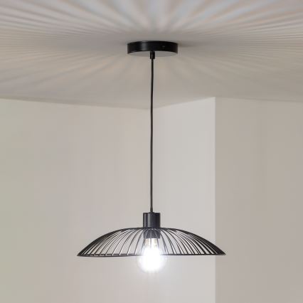 Brilagi - LED-pendel på vajer CERIA WIRE 1xE27/40W/230V Ø26 cm svart