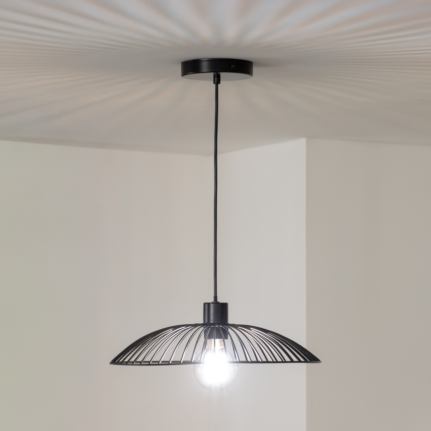 Brilagi - LED-pendel på vajer CERIA WIRE 1xE27/40W/230V Ø26 cm svart