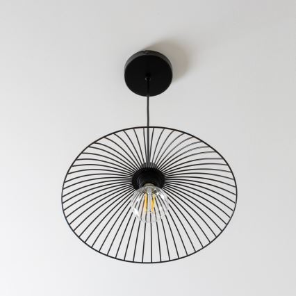 Brilagi - LED-pendel på vajer CERIA WIRE 1xE27/40W/230V Ø26 cm svart