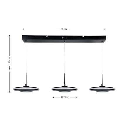 Brilagi - LED-pendel på vajer VERANO 3x LED/15 W/230 V