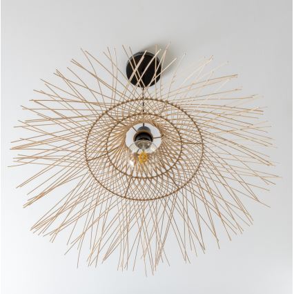 Brilagi - LED-pendellampa CERIA BOHO på vajer, 1xE27/40W/230V, Ø 70 cm, bambu