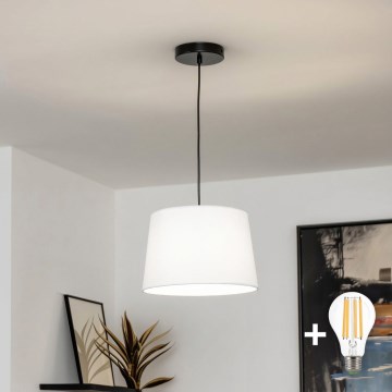Brilagi - LED-pendellampa med kabel CERIA 1xE27/40W/230V Ø 30 cm vit