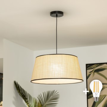 Brilagi - LED pendellampa med kabel CERIA 1xE27/40W/230V Ø 50 cm beige