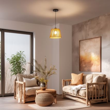 Brilagi - LED-pendellampa med kabel CERIA BOHO 1xE27/40W/230V Ø 28 cm brun