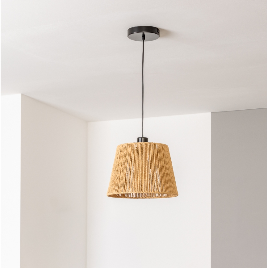 Brilagi - LED-pendellampa med kabel CERIA BOHO 1xE27/40W/230V Ø 28 cm brun