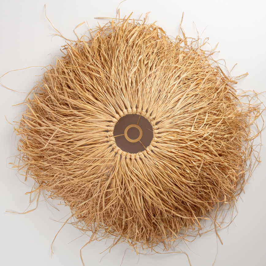 Brilagi - LED-pendellampa på vajer CERIA BOHO 1xE27/40W/230V Ø 60 cm raffia