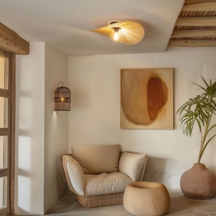 Brilagi - LED-plafondlampa CERIA BOHO 1x E27/40W/230V Ø 60 cm raffia