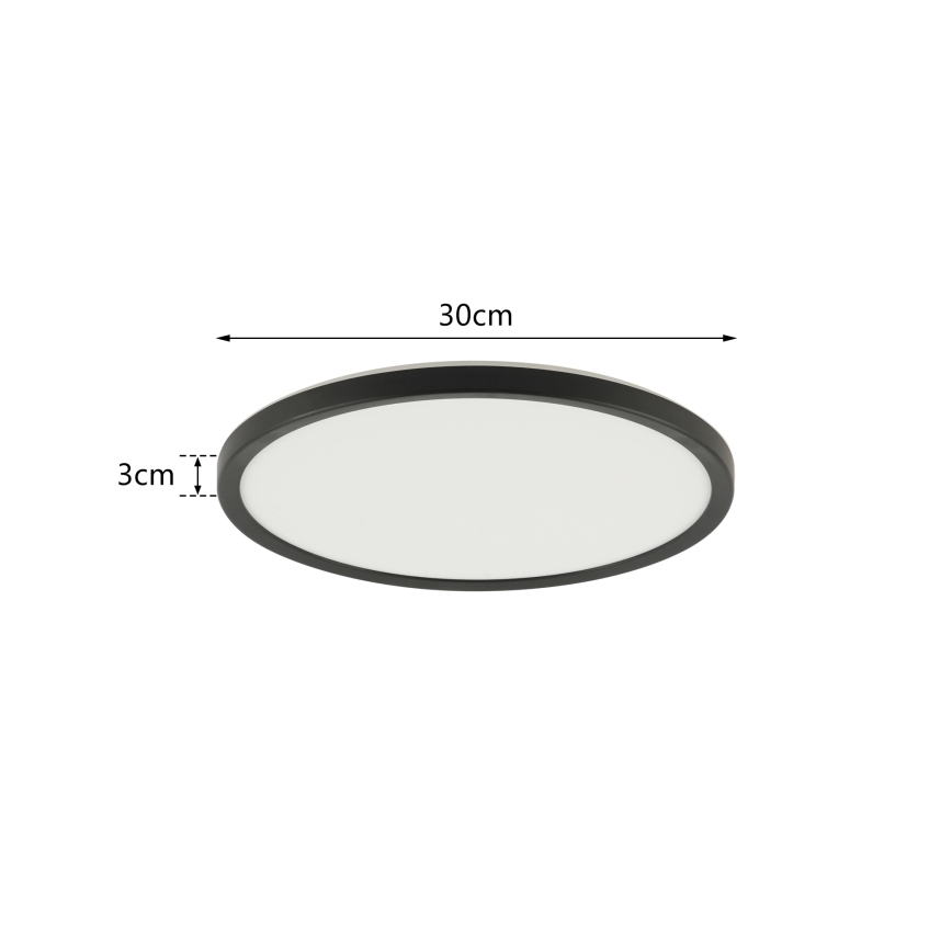 Brilagi - LED RGBW Dimbar taklampa ULTRA SLIM LED/18W/230V 2700-6500K diameter 30 cm svart + fjärrkontroll