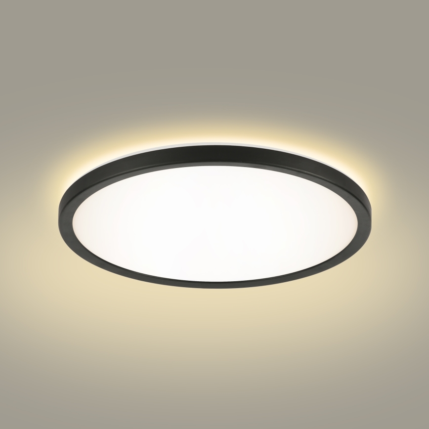 Brilagi - LED RGBW Dimbar taklampa ULTRA SLIM LED/18W/230V 2700-6500K diameter 30 cm svart + fjärrkontroll