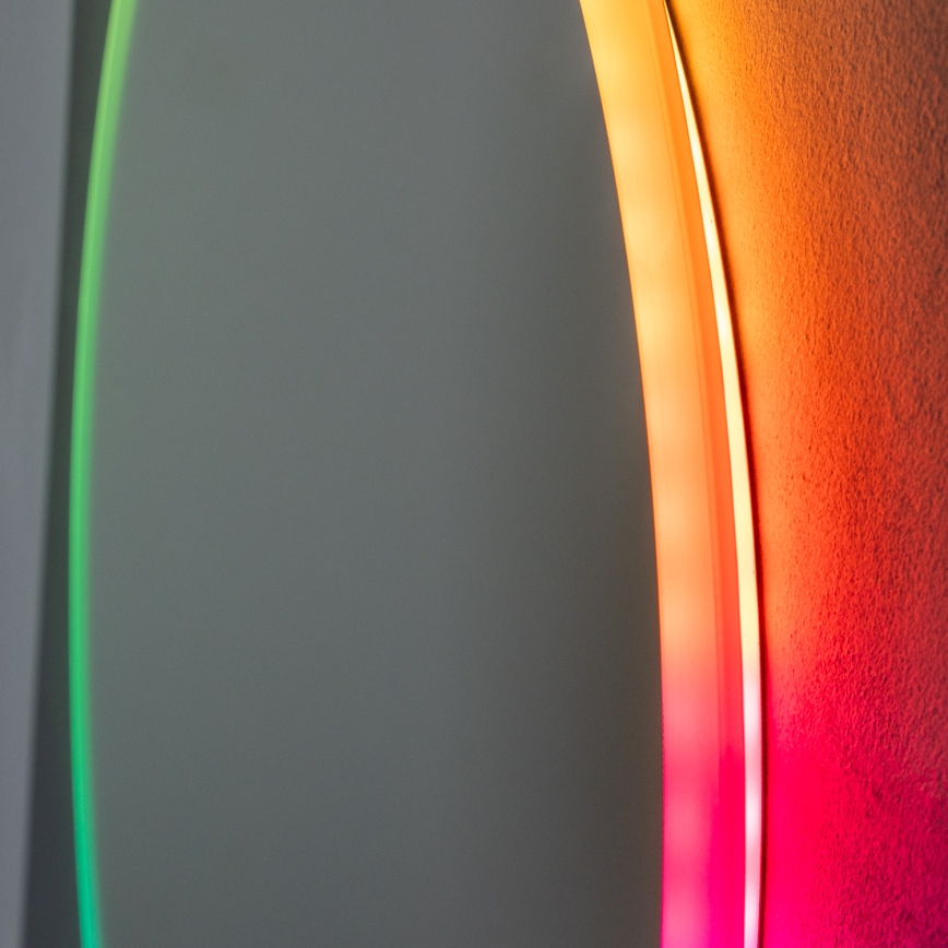 Brilagi - LED RGBW dimbar uppvärmd badrumsspegel med bakgrundsbelysning CLARA PRO LED/18,5W/230V Ø 60 cm 3000/4000/6500K IP44 CRI 90