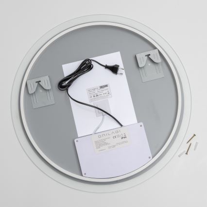 Brilagi - LED RGBW dimbar uppvärmd badrumsspegel med bakgrundsbelysning CLARA PRO LED/18,5W/230V Ø 60 cm 3000/4000/6500K IP44 CRI 90