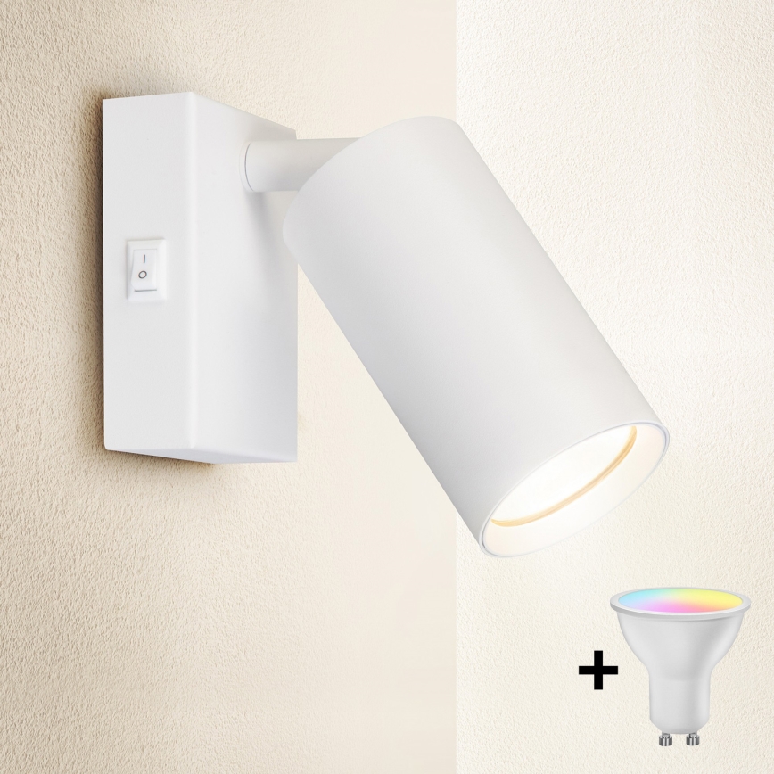 Brilagi - LED RGBW dimbar väggspot SELE 1xGU10/6,5W/230V 2700-6500K vit