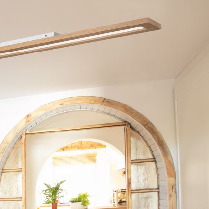 Brilagi - LED RGBW Ljusreglerad panel WOODY FRAME LED/34W/230V 11,5x123 cm 2700-6500K ek + fjärrkontroll
