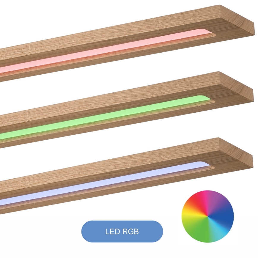 Brilagi - LED RGBW Ljusreglerad panel WOODY FRAME LED/34W/230V 11,5x123 cm 2700-6500K ek + fjärrkontroll