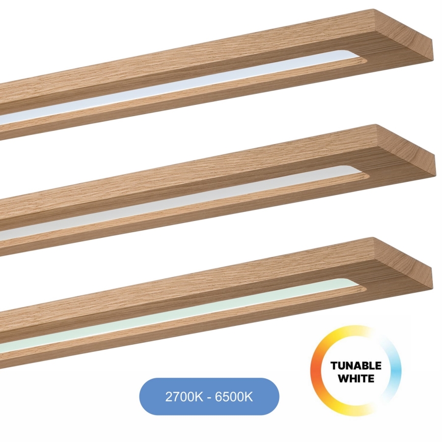 Brilagi - LED RGBW Ljusreglerad panel WOODY FRAME LED/34W/230V 11,5x123 cm 2700-6500K ek + fjärrkontroll